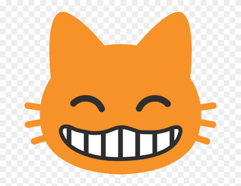 This Text Was Added Here Automatically, To Create Vertical - Grinning Cat Face With Smiling Eyes #778851