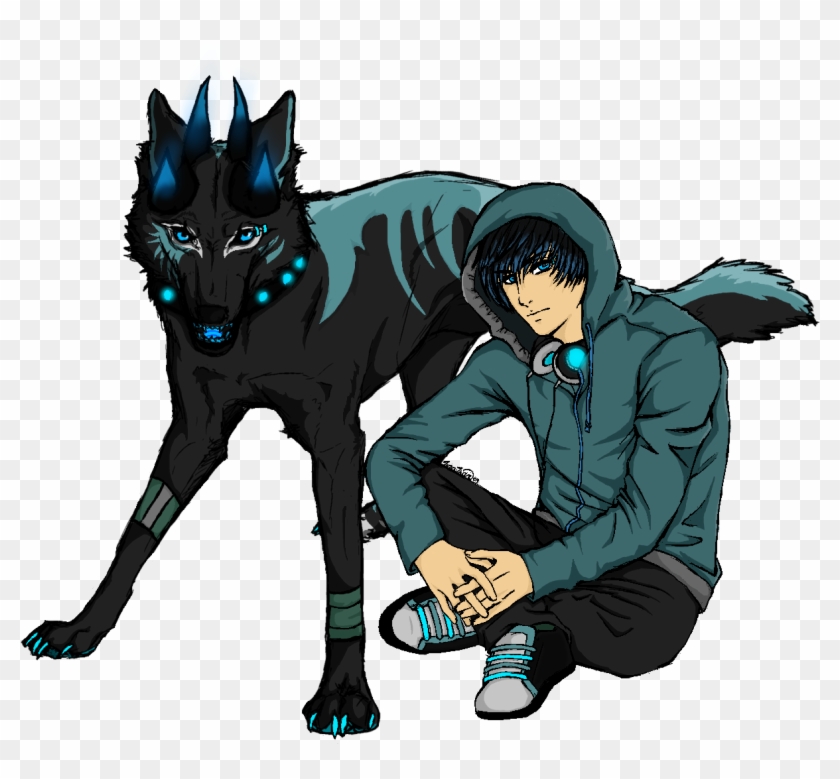 Hanzo ~ Kreptis Wolf And Human Version By Blue-rakuen - Wolf As A Human -  Free Transparent PNG Clipart Images Download