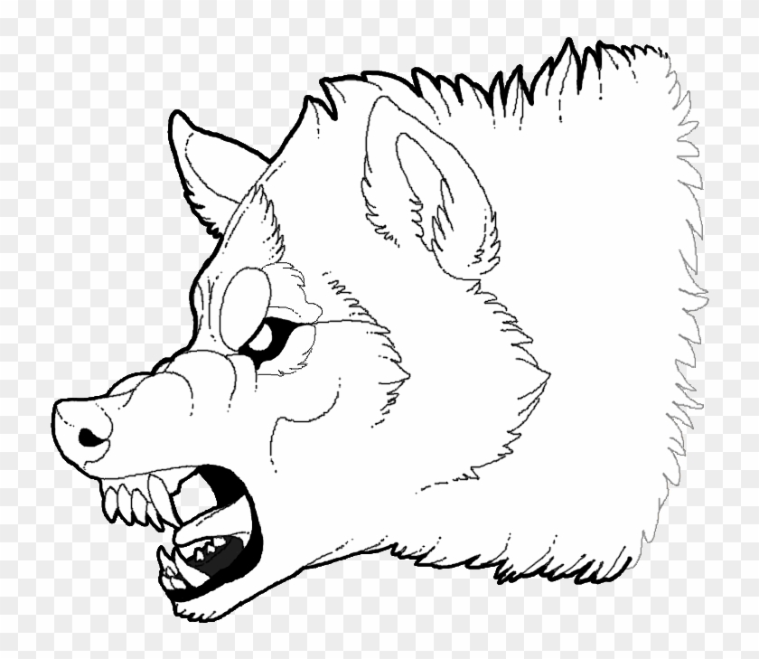 Free Growling Wolf Lineart - Author #778870