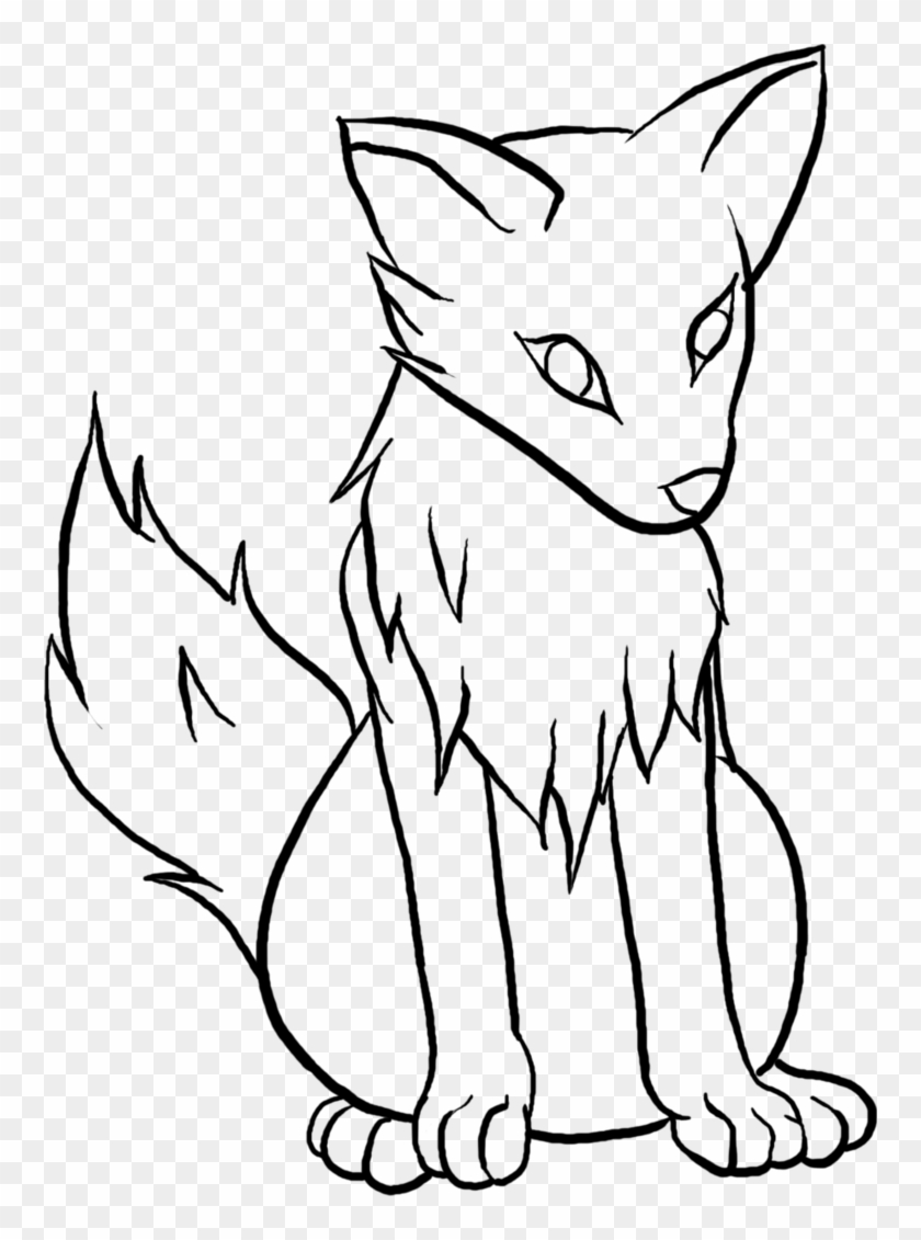 Free Wolf Pup Lineart By Darthregina125 On Deviantart - Draw A Wolf Pup #778872