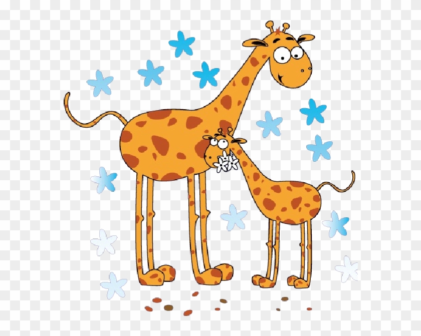 Giraffe Cartoon Animal Images - Sticker Girafes Et Étoiles #779060