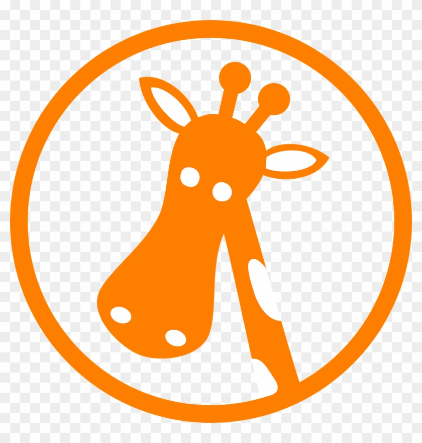Giraffe Orange Head Cartoon Png Image - วงกลม การ์ตูน Png #779074
