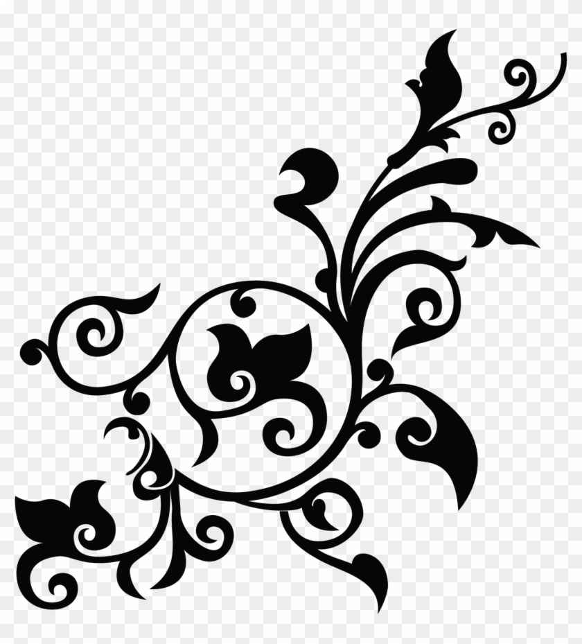 Flower Black And White Transparent Png Pictures - Flower Pattern Png #779158