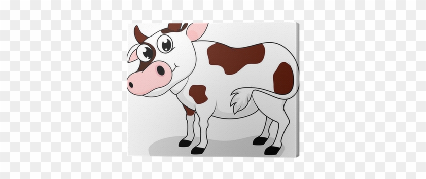 Illustration Of Cow Farm Cartoon Canvas Print • Pixers® - Illustration #779192