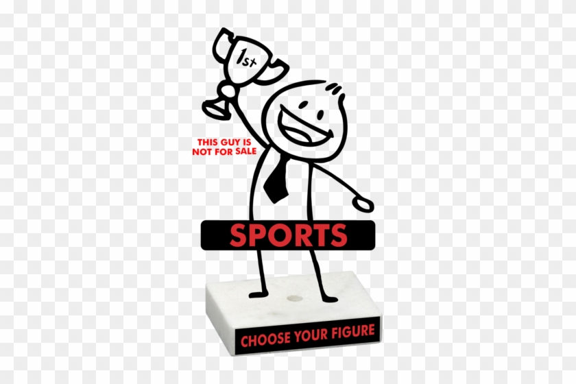 White Marble W/ Sports Figure - Win Trophy Clipart Black And White #779355