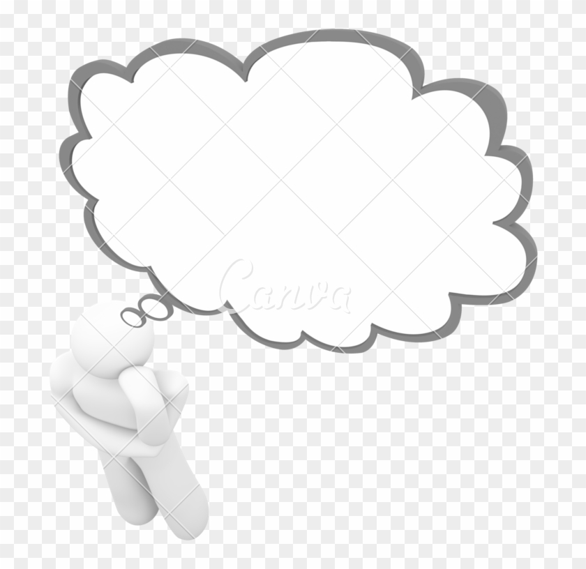 Thought Cloud Thinker Blank Copy Space Thinking Person - Thought Bubble Question Mark #779868