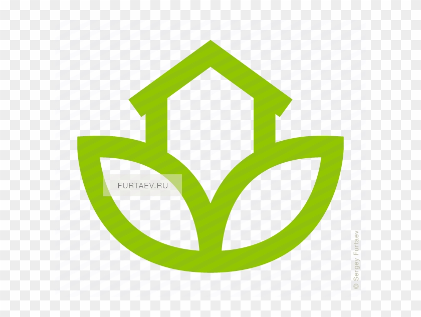 Vector Icon Of Ecological Home - Vector Graphics #779919