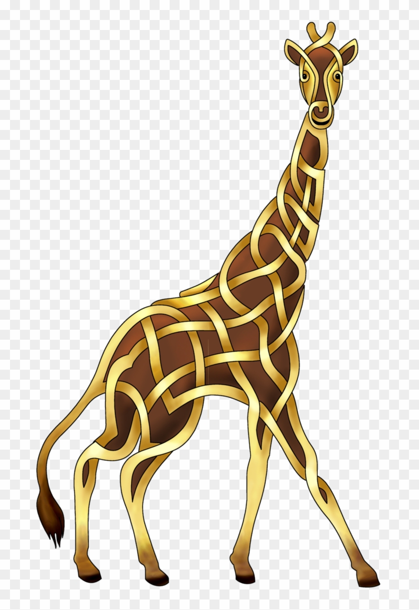 Celtic Knot Giraffe - Celtic Knots With Animal - Free Transparent PNG  Clipart Images Download