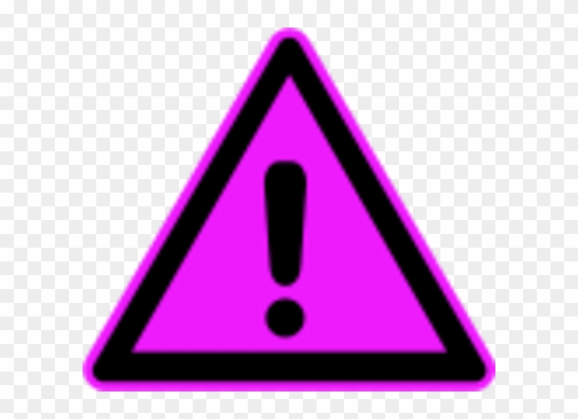 Pink Clipart Exclamation Mark - Pink Warning Sign Png #780040