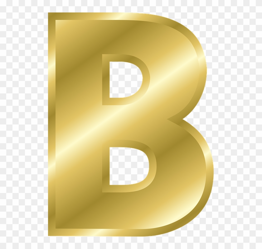 B 4, Buy Clip Art - Gold Alphabet Letters #780272