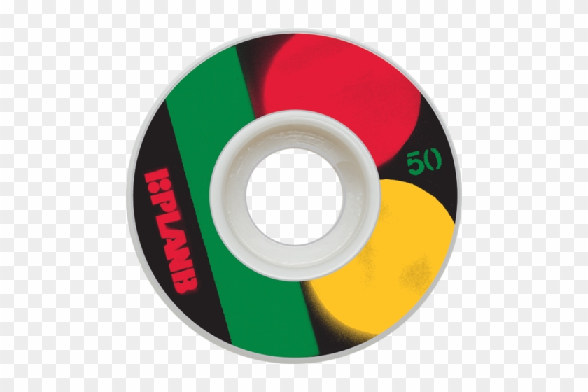 Skateboard Wheels Plan B Stencil 50mm White/rasta - Circle #780295