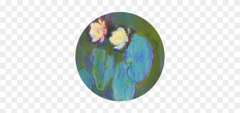 Monet Water Lilies Round Mousepad - Monet Water Lilies #780297