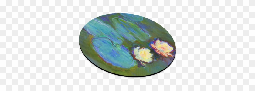 Monet Water Lilies Round Mousepad - Rnk Shops Water Lilies #2 Cube Pouf Ottoman #780299