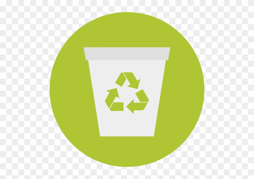 Recycling Free Icon - Recycle Bin Circle Icon #780329