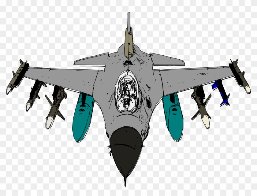 General Dynamics F 16 Fighting Falcon Airplane Fixed - Montco Custom Die Cut Vinyl Sticker Sheets (8 1/2"x11"), #780347