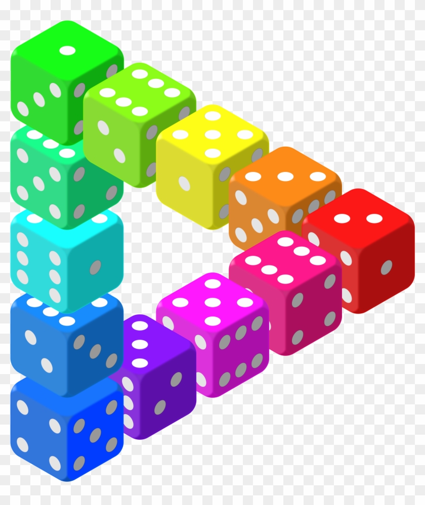 Free Photos > Vector Images > Triangle Of Dice Vector - Impossible Clipart #780441