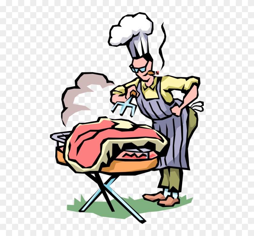 Vector Illustration Of Barbecue, Barbeque Or Bbq Grill - Barbecue #780565