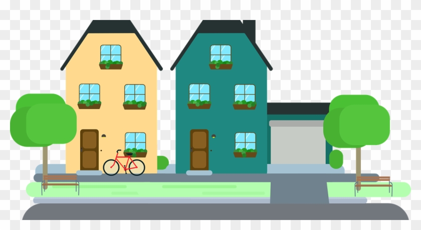 Print Friendly - Housing Area Cartoon Png #780628