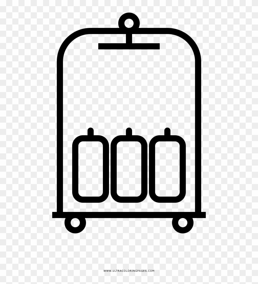 Luggage Trolley Coloring Page - Coloring Book #780839