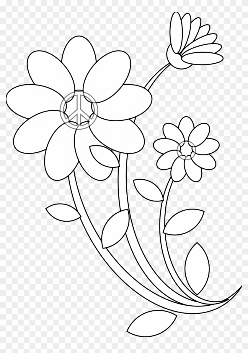 Images Of Line Drawing Of Flowers - Flower Images Line Drawings #780904