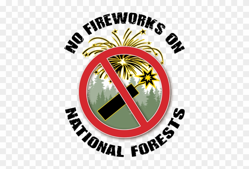 No Fireworks On National Forests - Fireworks Clipart #780939