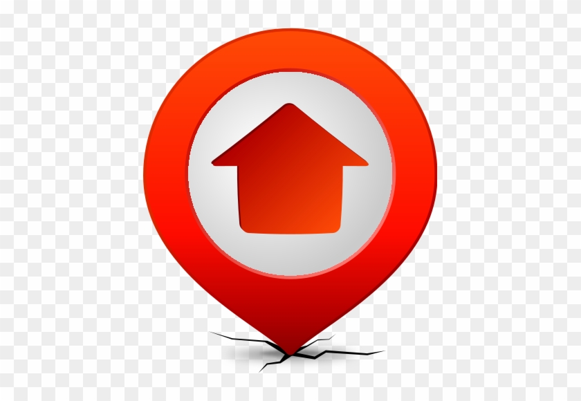 Location Map Pin Home Red - Home Location Icon Png #781061