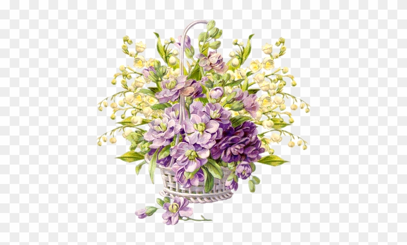 Flower - Victorian Flower Baskets Png #781140