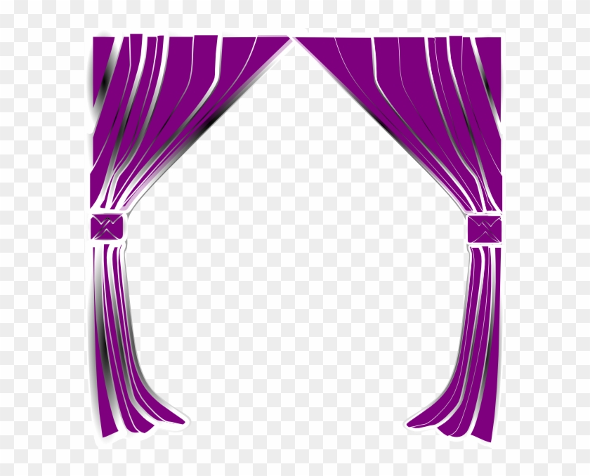 Curtain Clipart Decorate The House With Beautiful Curtains - Purple Curtains Vector #781143