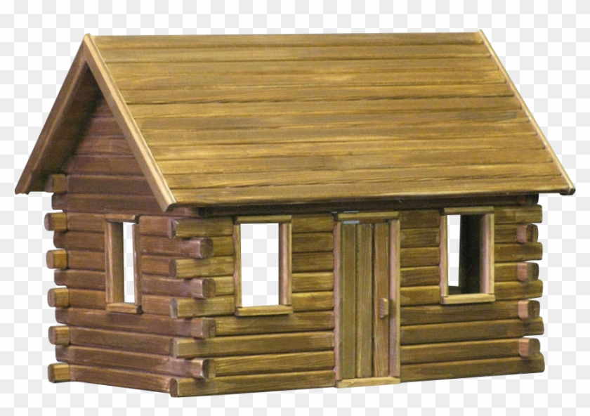 Crockett's Log Cabin Dollhouse Kit By Real Good Toys - Transparent Log House #781211