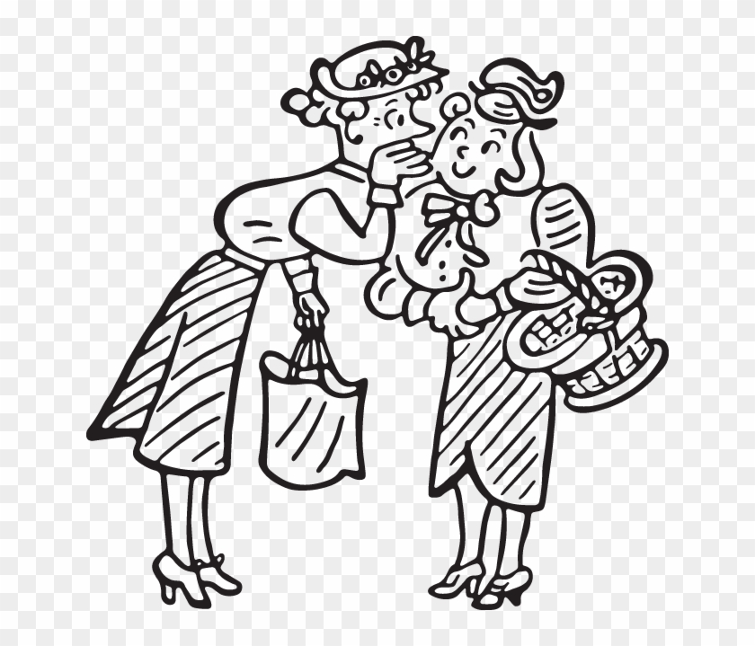Woman Telling Secret - Cartoon #781271
