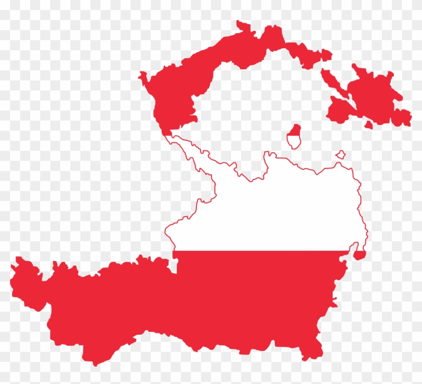 Open - Flag Map Of Austria #781277