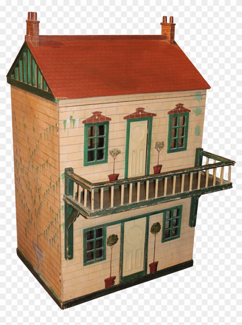 Large English Wooden Doll House, Nice Style With Simple - Dollhouse #781306
