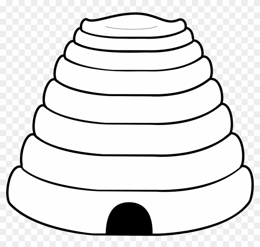 Beehive Oven Black And White Clipart #781337