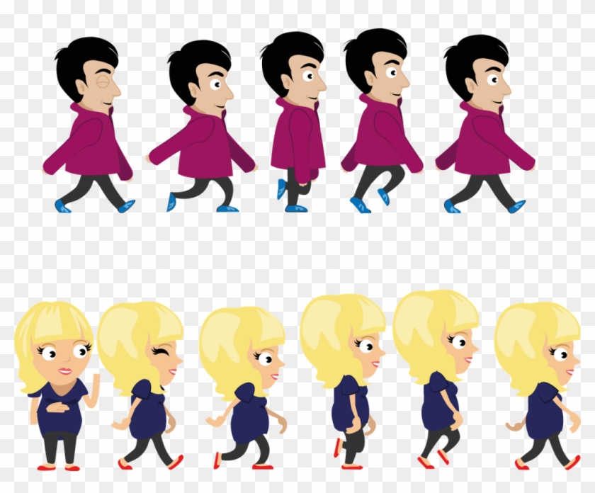 Woman-walk Cycle - Walk Cycle Animation Png #781509