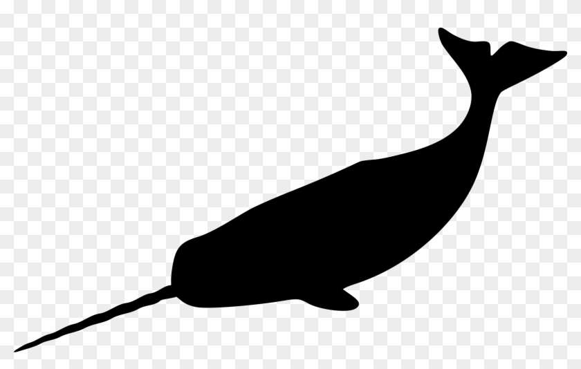 Narwhal Silhouette Whale Clip Art - Narwhal Silhouette Whale Clip Art #781561