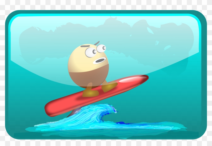 Surfing Egghead - Surfer Animated #781705