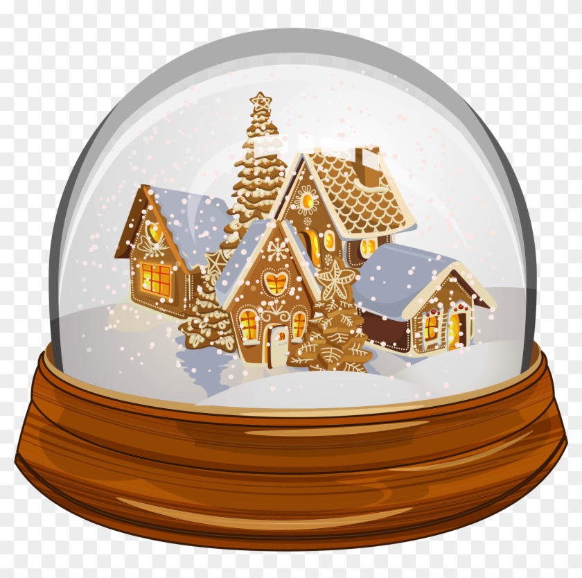 Gingerbread House Parties, Gingerbread Houses, Clipart - Snow Globe Clip Art #781729