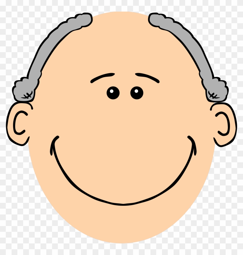 Grandpa Grey - Cartoon Man Face #781806