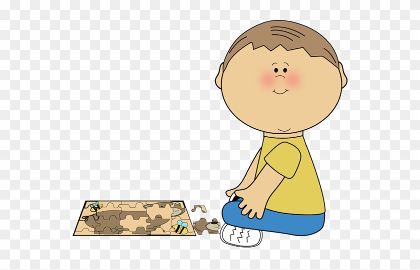 Boy Doing Puzzle Clipart #781838