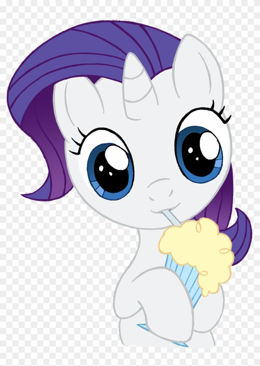 Filly Rarity With Milkshake By Snetri Filly Rarity - Twilight Sparkle Drinking Milkshake #782051