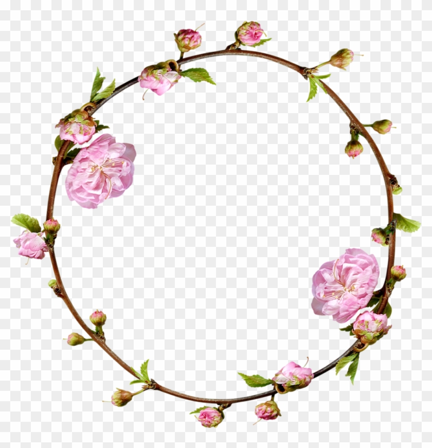 Diaries - Round Flower Frame Png #782060
