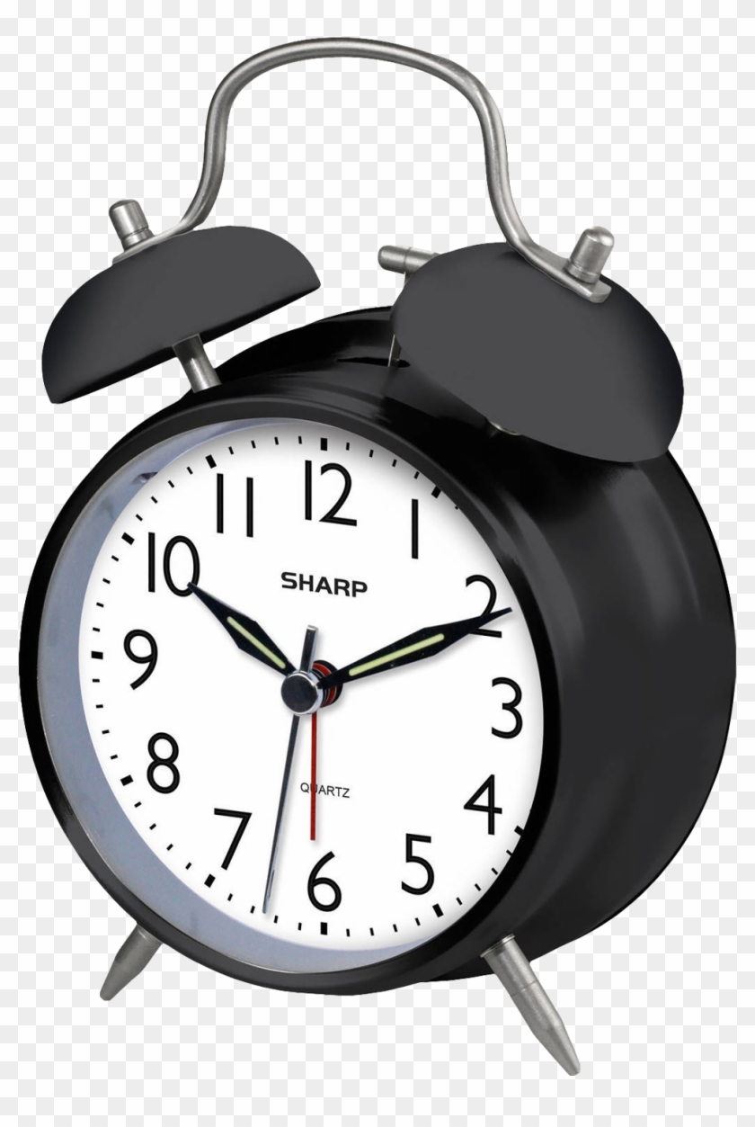 Clock Png Images Transparent Free Download - Sharp Quartz Analog Twin Bell Alarm Clock, Black #782174