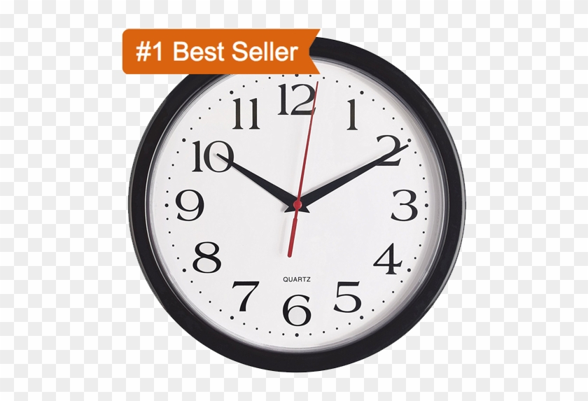 Buy Clocks - Bernhard Products - Black Wall Clock, Silent Non Ticking #782213