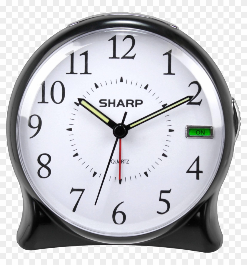 Png Icon Digital Clock - Sharp Quartz Analogue Alarm Clock, Black #782240