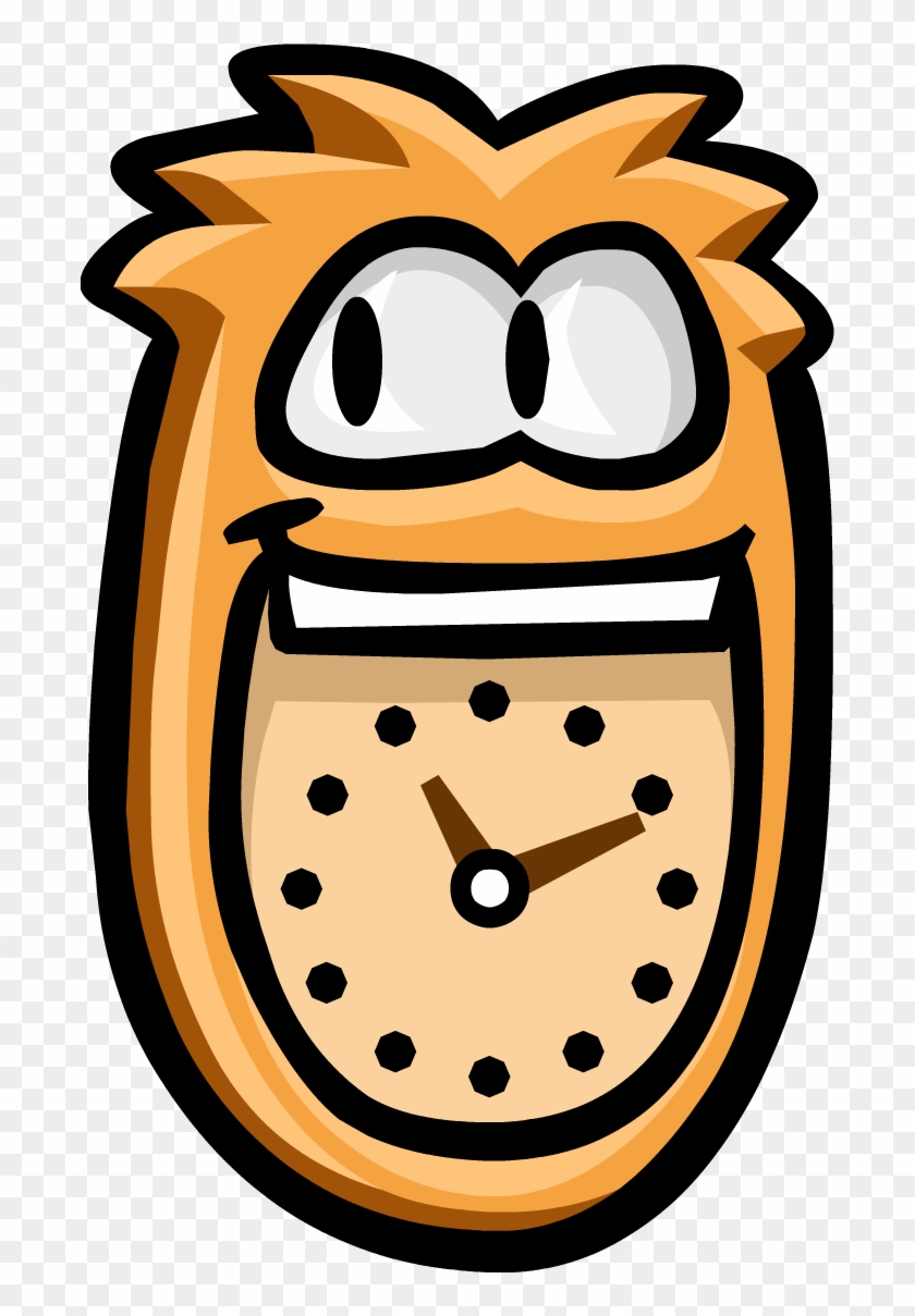 Orange Puffle Clock No Background - Club Penguin Clock #782333