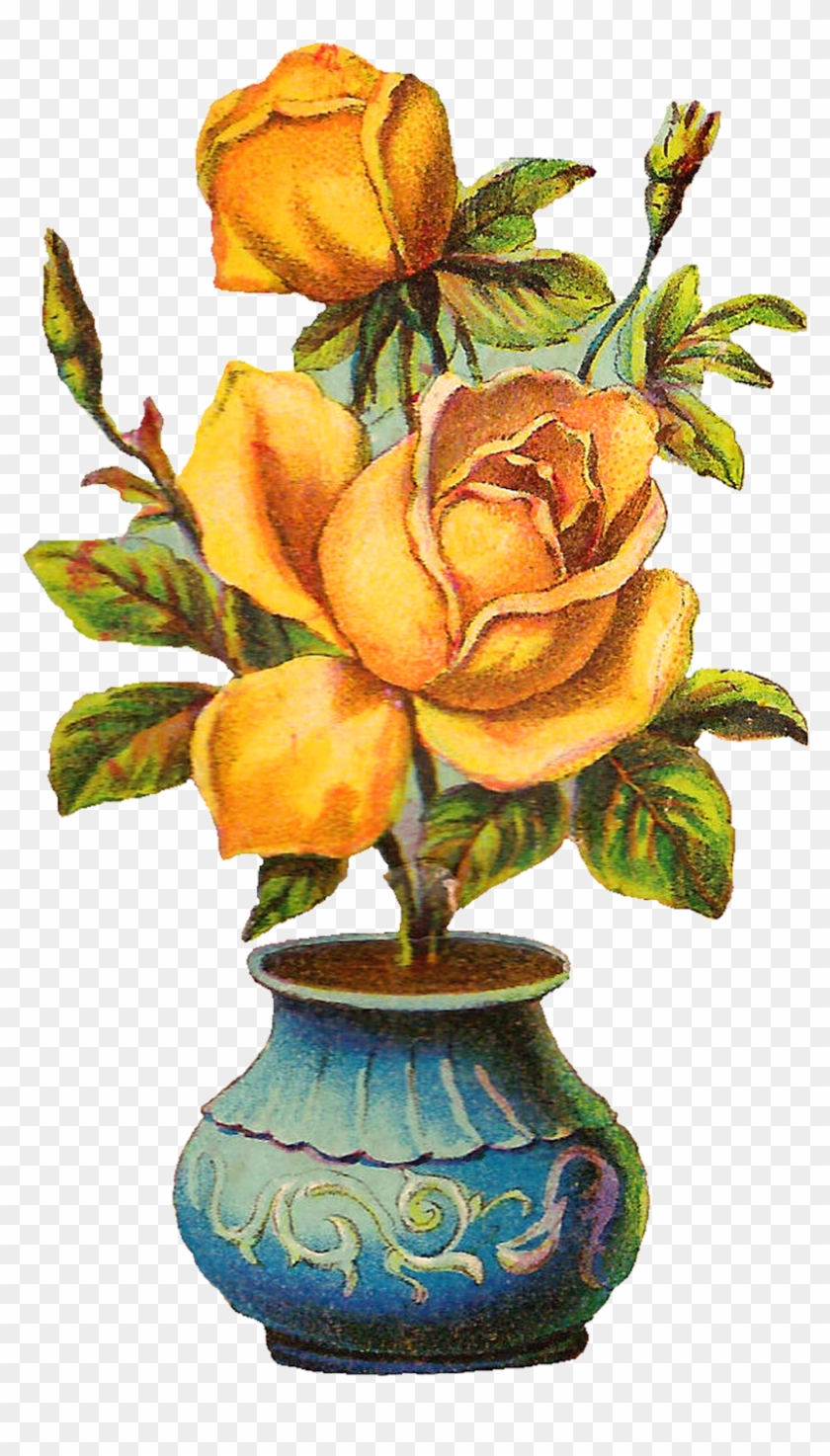 Yellow Roses Are My Favorite Flower I Created This - Png Hd Flower With Pot #782663