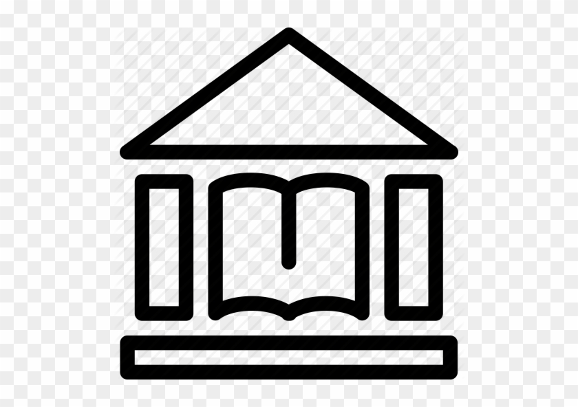 Library Icon Black And White - Library Icon Black And White #782836