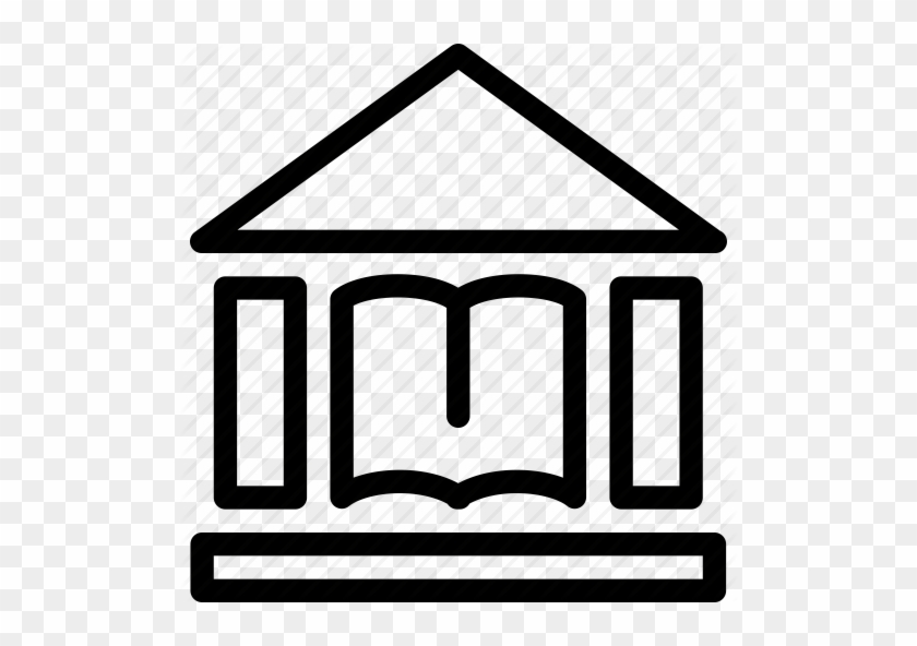 Library Icon Black And White - Library Icon Black And White #782836