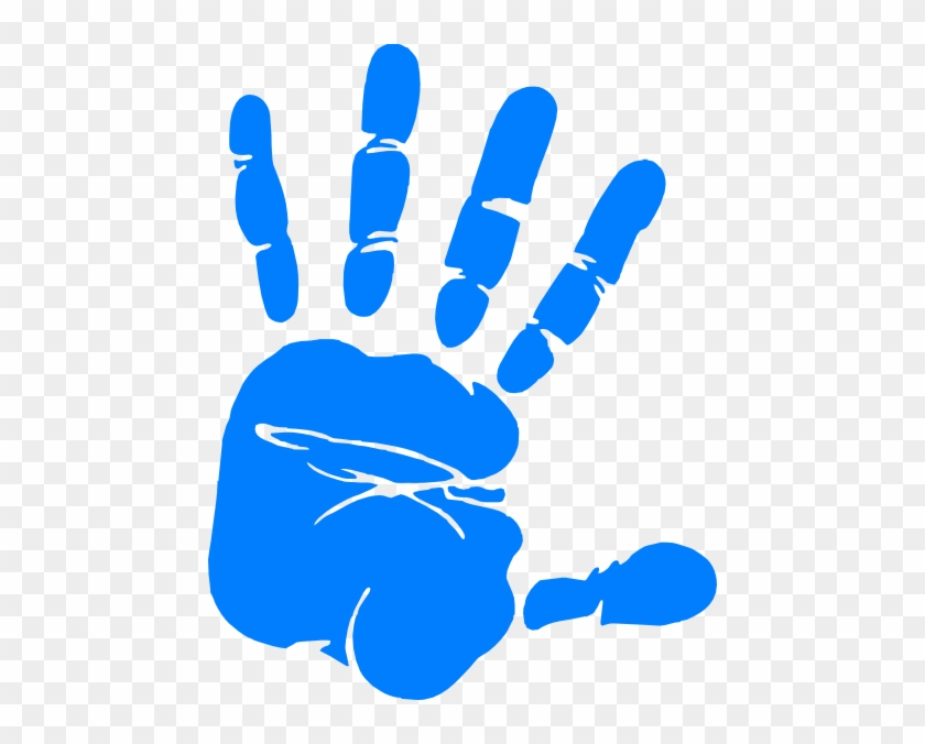 Light Blue Hand Print #782864