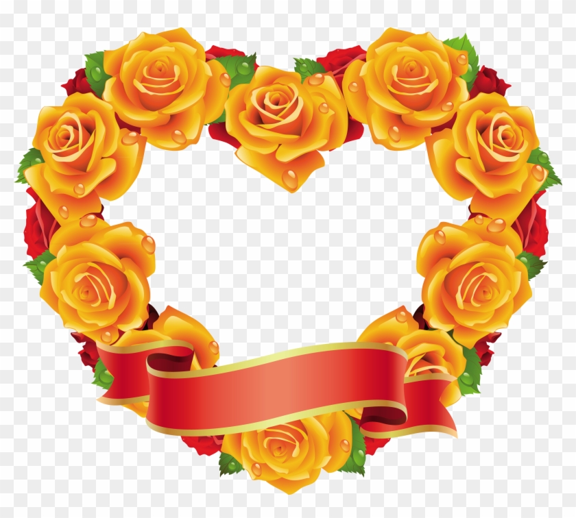 Rose Heart Frame Png #783055